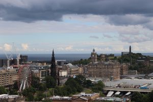 rooftop view of Edinburgh city 