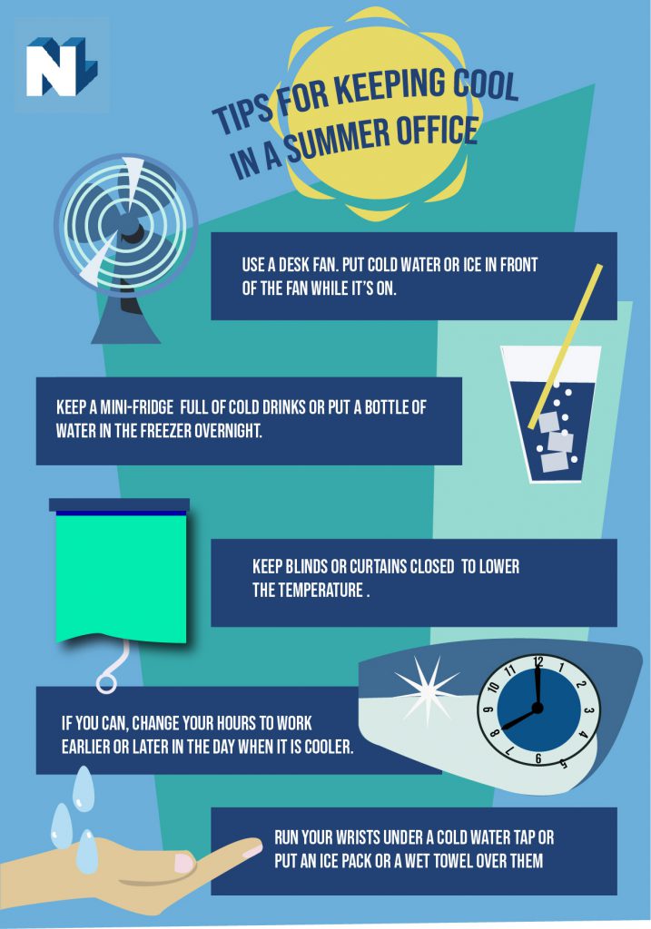 infographic listing tips to keep cool 