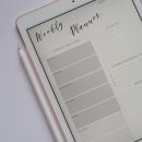 iPad showing a digital planner