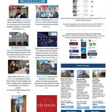 newsletter articles arranged over one page