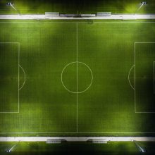 aerial view of a football pitch
