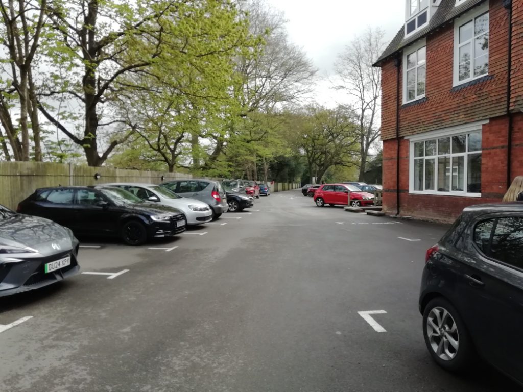 parking provision beside office building