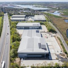 aerial view of warehouse property