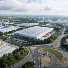 aerial view of industrial area