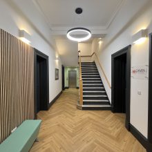 office corridor with staircase