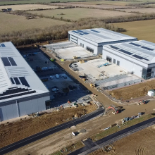 aeria view of industrial building